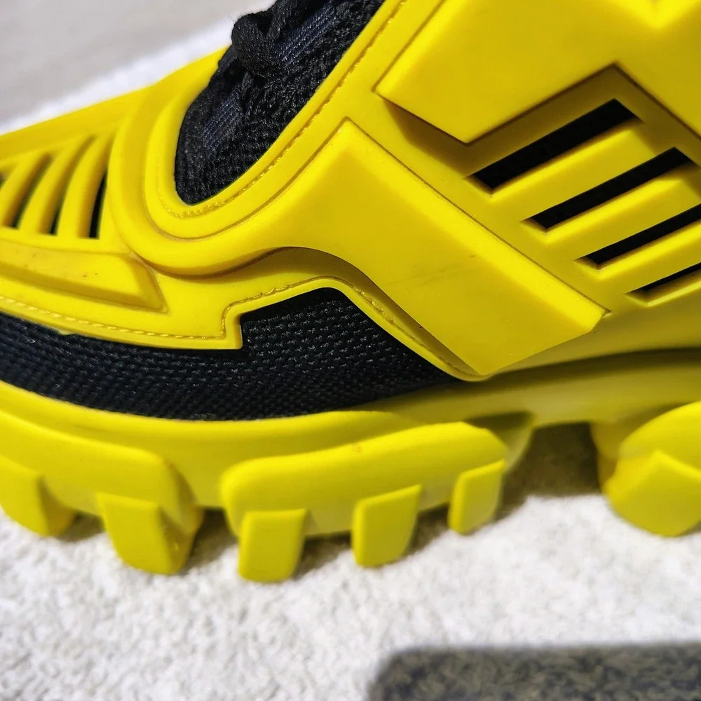 Anthony Wang Damson-07 Platform Sneakers Black Yellow Chunky Rave Cyberpunk Sz 6